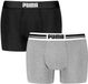 Puma Boxershorts Everyday Placed Logo - 2 pack - Gris chiné / Noir - Taille S
