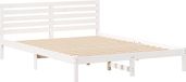 vidaXL Bedframe met hoofdeinde, wit, 160 x 220 cm, massief grenenhout