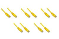 LINK LK6AU100Y052 – netwerkkabel categorie 6a onafgeschermd utp awg24 geel halogeenvrij m 10 verpakking van 5 stuks