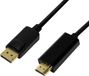 LogiLink DisplayPort 1.2 naar HDMI 1.4 Adapterkabel 3m Zwart