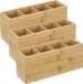 5five Make-up organizer - 3x - Bamboe - 22,5 x 7 cm - Bruin