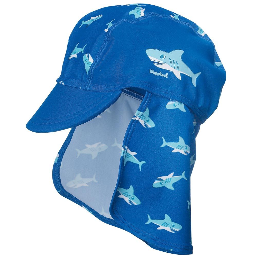 Playshoes UV zonnepetje Kinderen Shark - Blauw - Maat 53cm