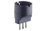 Electraline 71918 Schuko-adapter, stekker 10 A, 230 V, matzwart (1 eenheid)