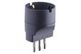 Electraline 71918 Schuko-adapter, stekker 10 A, 230 V, matzwart (1 eenheid)