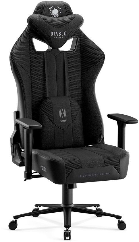 DIABLO CHAIRS - Gaming stoel X-Player 2.0 - Bureaustoel verstelbaar - King size - Zwart