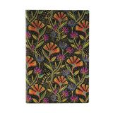 Paperblanks 13-Month Softcover Flexi Planners, Wild Flowers, Mini, Horizontal, Elastic Band Closure
