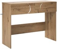 vidaXL Consoletafel Artisanaal eiken 96,5 x 38 x 75 cm Bewerkt hout