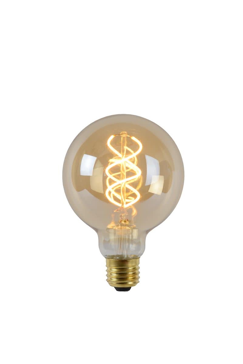 Lucide lamp led globe g95 5w 260lm 2200k dimbaar amber