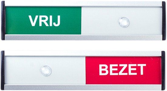 Post, A. Infobord vrij/bezet 125x30mm