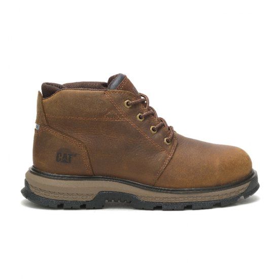 CAT Safety Expositie 4.5 S3 Werkschoenen - Leer - Rubber - Bruin - Maat 42
