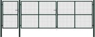 vidaXL Tuinpoort staal groen 500x150 cm