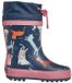 Playshoes Kinderlaarzen met Kattenprint - Marine - Maat 30