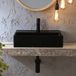 Hudson Reed Elements Graphite Rectangular Countertop Basin - 1 Tap Hole - Modern Design - 50 x 35 cm
