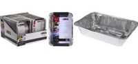 Van der Meulen Moulds Rectangular Aluminium Trays - 22 x 15.5 x 4.8 cm - 5 Units