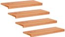 vidaXL Traplopers 4 st 70 x 30 x 2 cm lak massief beukenhout