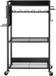 VEVOR Gereedschapswagen met 4 niveaus, draagkracht 68 kg, werkplaatswagen met rolbare boorhouder en stevig opbergrek, montagewagen voor de garage, werkplaats, garage, zwart, 560 x 350 x 970 mm