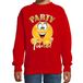 Bellatio Decorations BD Verkleed sweater voor kinderen - party time emoji - rood - themafeesten/Carnaval 170/176