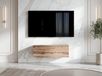 AX LIVING Barvo, meuble TV, 100 cm, chêne brun, Wotan, suspendu