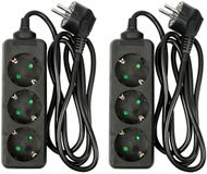 Benson Stekkerdoos 3-voudig - Zwart - 1.50 m