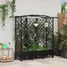 vidaXL Verhoogd bed met trellis en dak Zwart 163 x 40 x 129 cm PP