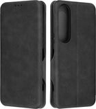 Techsuit Hoesje geschikt voor Sony Xperia 1 VI - Safe+ Book Wallet Case - Zwart