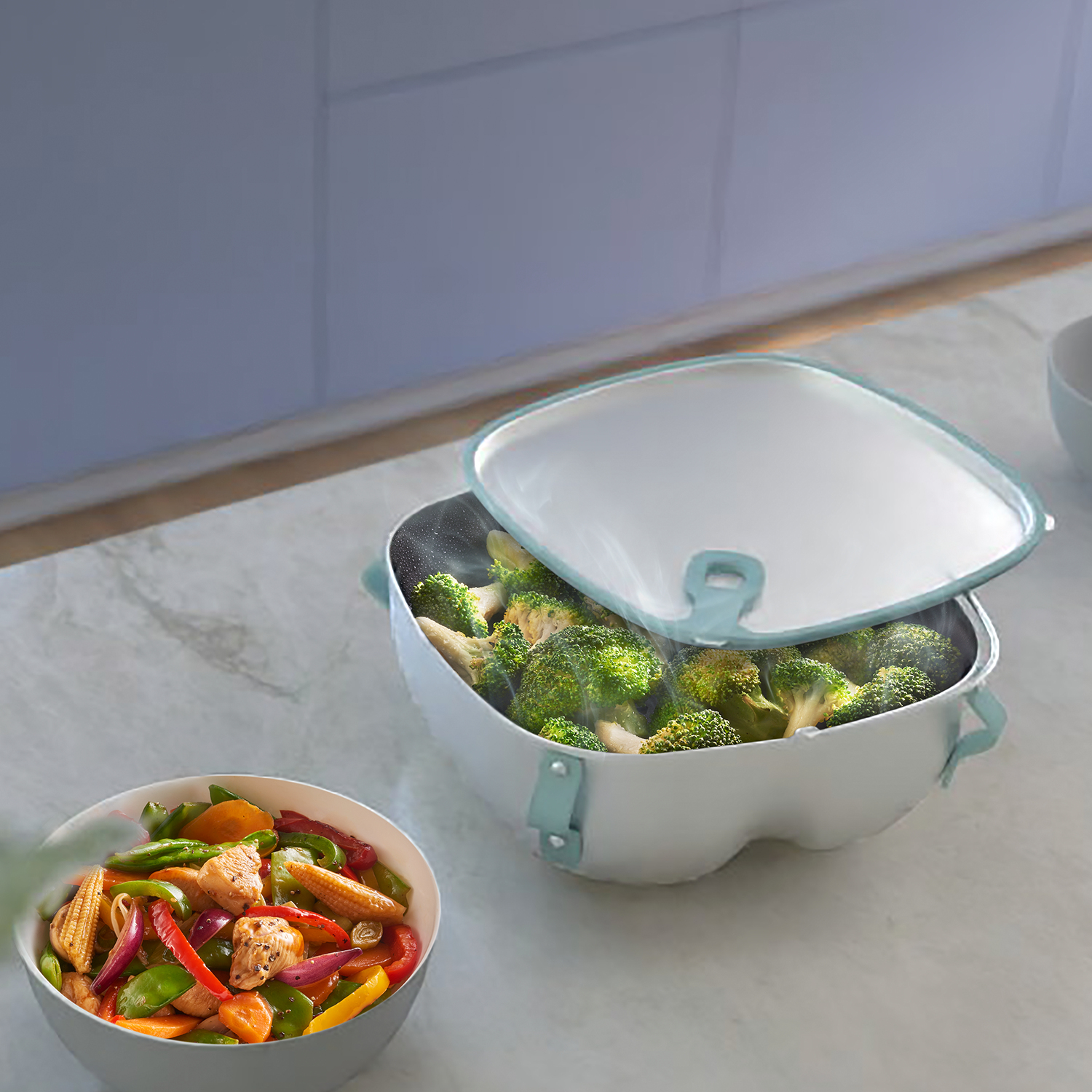 Philips Accessoire voor Airfryer XXL van 8,3 l - Aluminium;Blauwgroen