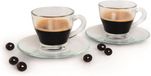 Tasses à café en verre transparent de 9 cl, tasses à expresso, lot de 6