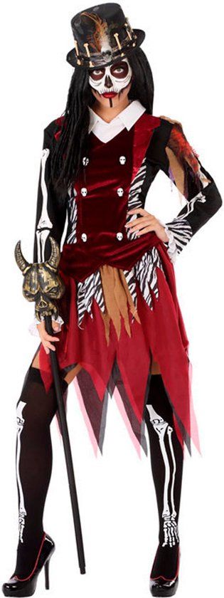 ATOSA Rode voodoo heks outfit voor dames - XS/S (34-36) - Rood