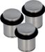 AMIG Deurstopper/deurbuffer - 3x - D32mm - inclusief schroeven - antiek messing