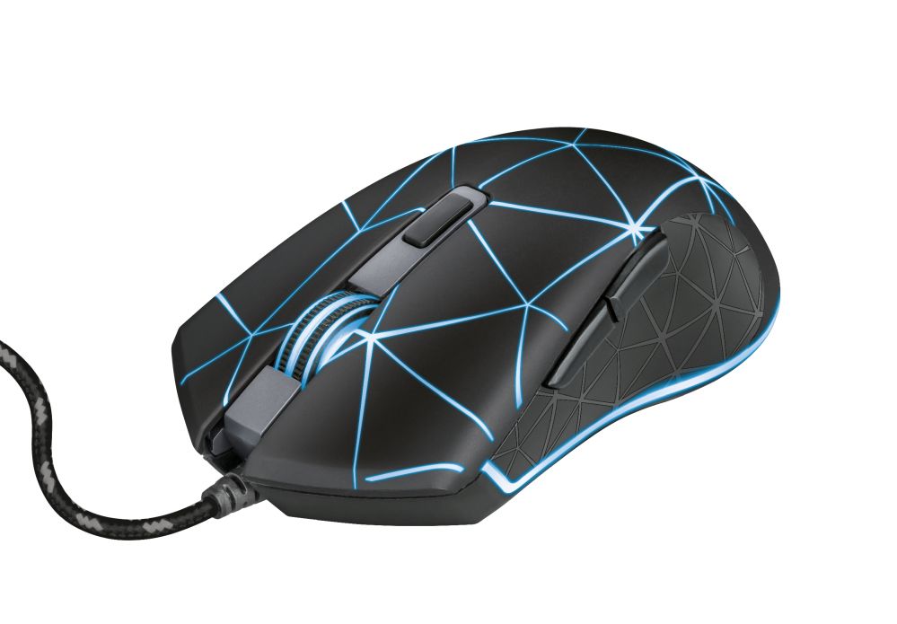 Trust GXT 133 Locx Gaming Muis - Zwart - Multi Color LED - 4000 DPI