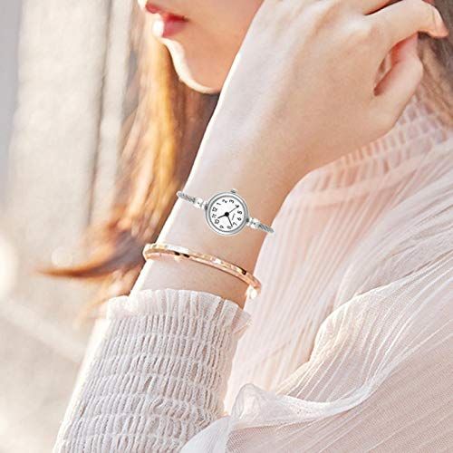 Cuque Gekke Verkoop kwartshorloge, analoog polshorloge voor vrouwen, meisjes en studenten - Digitale witte dik