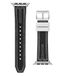 Zwart GUESS Zwart en wit geweven bandje van 42-45 mm voor Apple Watch, Zwart/Gunmetal, Eén maat, Modern