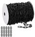 Chaîne en plastique, 8 mm, 50 mètres, barrière de sécurité, pour guider les personnes, avec 15 crochets