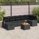 Maison Exclusive - Salon de jardin, 8 pièces, en résine tressée noire