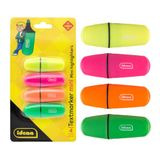 Idena 12081 - Markeerstift Mini, in 4 kleuren, geel, roze, oranje en groen