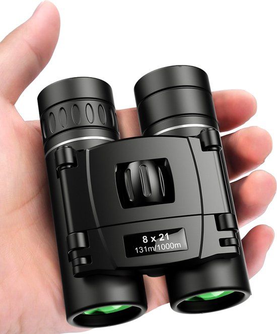 Exortus® FMC Compact Binoculars for Adults & Kids - 8x21 Spotting Scope Telescope - with Carrying Case & Neck Strap - Bird Watching, Travel, Hunting