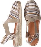 Toni Pons VINAROS Veganistische espadrille van gestreept katoen voor dames met sleehak