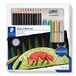 Staedtler Design Journey 61 149C Kleurpotlodenset, zwart papier, incl. Supersoft kleurpotloden, metalen pennen en puntenslijper