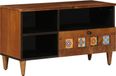 Meuble TV en noyer 80 x 33 x 46 cm Bois de manguier massif