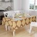 Bonamaison Tafelkleed, Anti-Mold, Sneldrogend, Waterdicht, 100% Polyester Tafellaken, Bruine tinten, 140 x 160 Cm