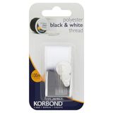 Korbond Zwart en Wit draad, Polyester, 100m