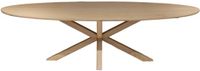 DÉJA Living Ovale Eettafel Lusa - 200cm - Eikenhout Naturel - Kruispoot