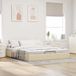 Maison Exclusive - Lit plateforme sans matelas, couleur crème, 160 x 200 cm, tissu
