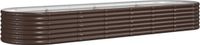 vidaXL Plantenbak - 296x80x36 cm - Gegalvaniseerd Staal - Bruin