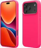 kwmobile telefoonhoesje geschikt voor Apple iPhone 17 Pro Max - Hoesje met siliconen coating - Smartphone case in neon roze