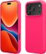 kwmobile telefoonhoesje geschikt voor Apple iPhone 17 Pro Max - Hoesje met siliconen coating - Smartphone case in neon roze