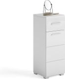 Hioshop Linus badkamerkast 1 deur, 1 lade hoog glans wit
