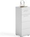 Hioshop Linus badkamerkast 1 deur, 1 lade hoog glans wit