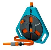 Gardena Classic roll-fix Slanghouder - Platte slang 15 m - Zwart/Blauw/Oranje