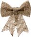Decoris Kersthanger - strik - naturel - jute - glitters - 24 cm